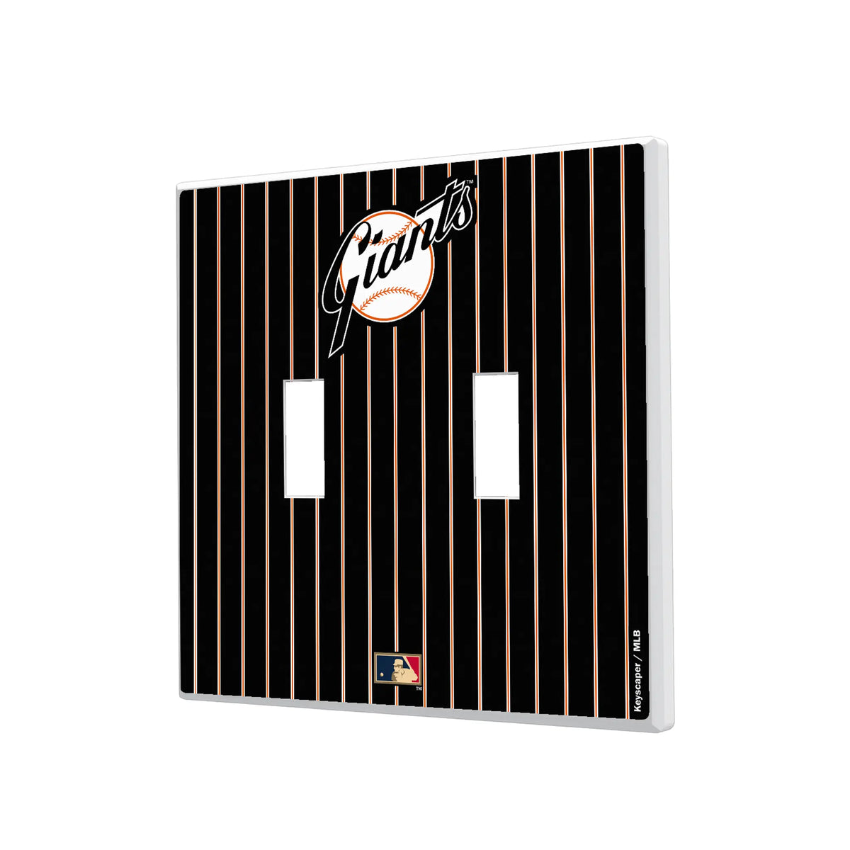 San Francisco Giants 1958-1967 - Cooperstown Collection Pinstripe Hidden-Screw Light Switch Plate#Style_Double Toggle