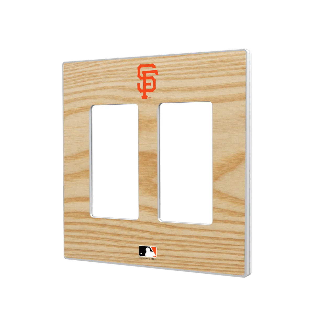 San Francisco Giants Baseball Bat Hidden-Screw Light Switch Plate#Style_Double Rocker