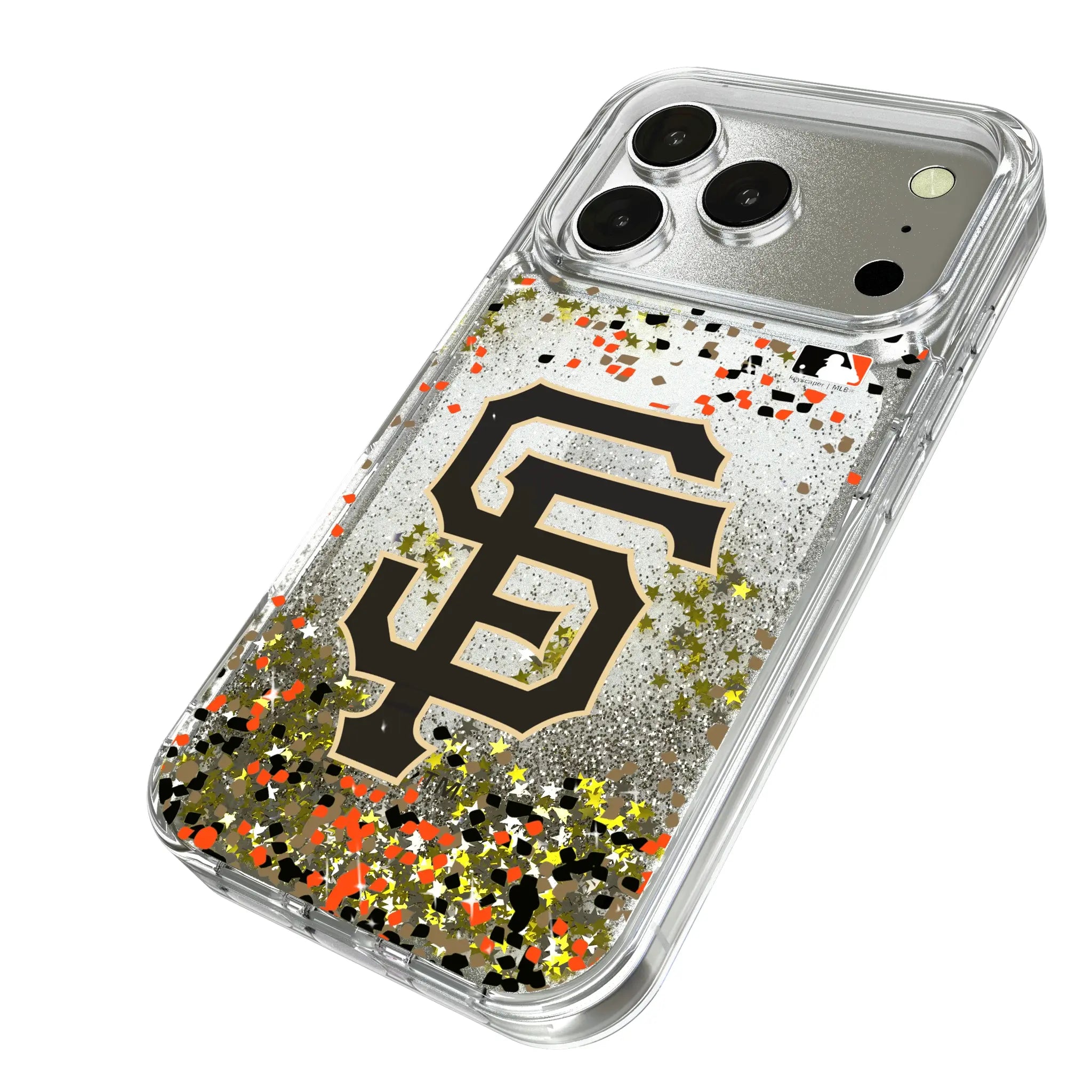 San Francisco Giants Confetti iPhone Glitter Phone Case for Apple iPhone - Isometric View