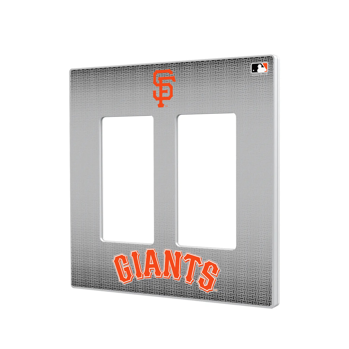 San Francisco Giants Linen Hidden-Screw Light Switch Plate#Style_Double Rocker