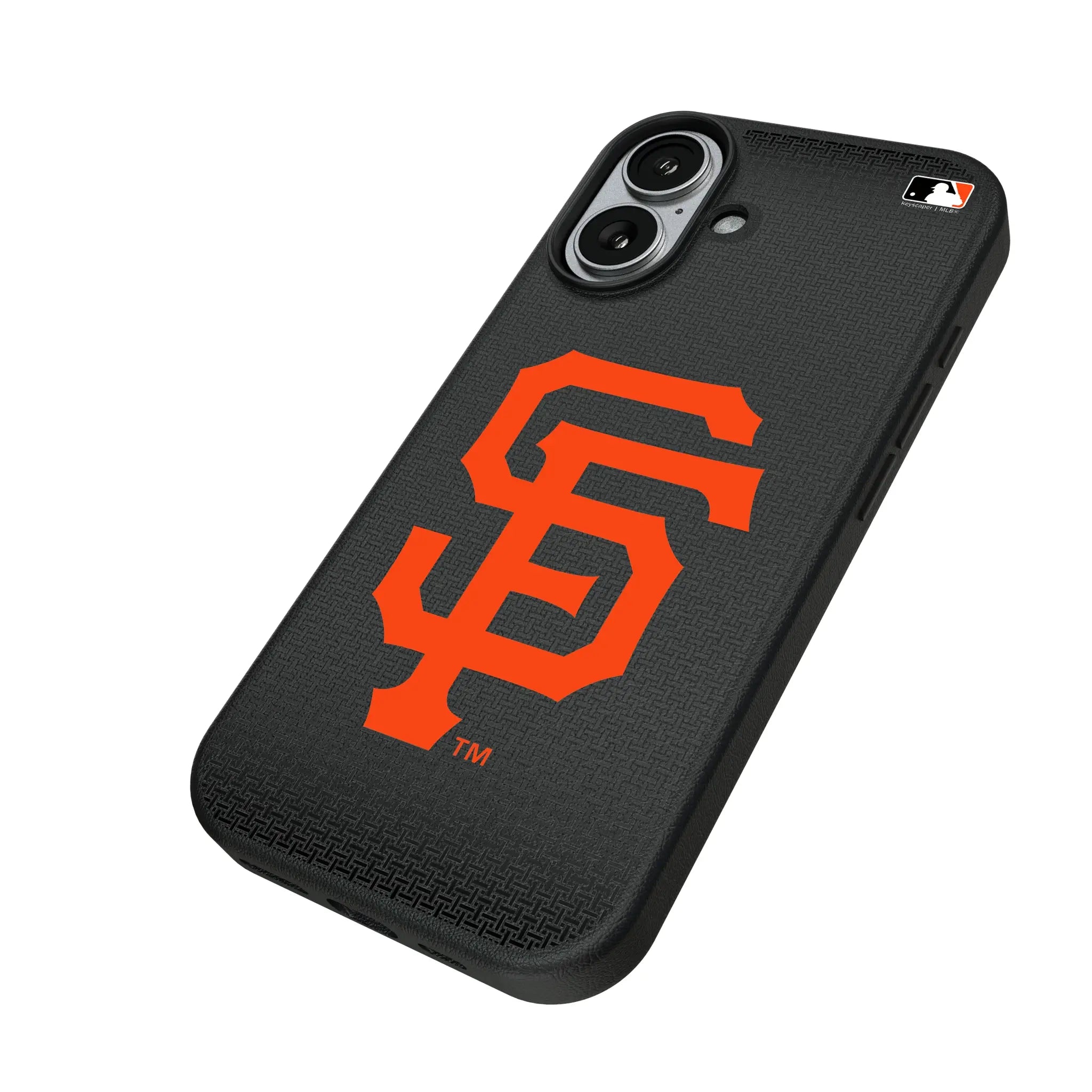 San Francisco Giants Linen iPhone MagSafe Compatible Phone Case for Apple iPhone - Isometric View#Device_iPhone 17