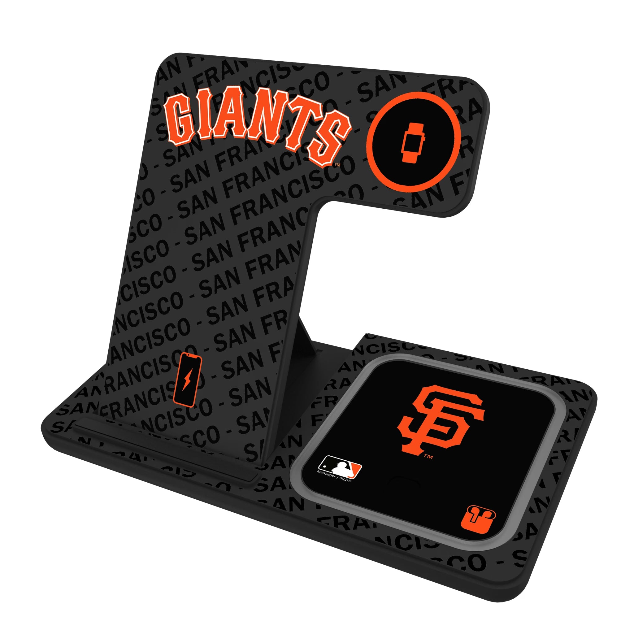 San Francisco Giants Monocolor Tilt 3 in 1 Charging Station