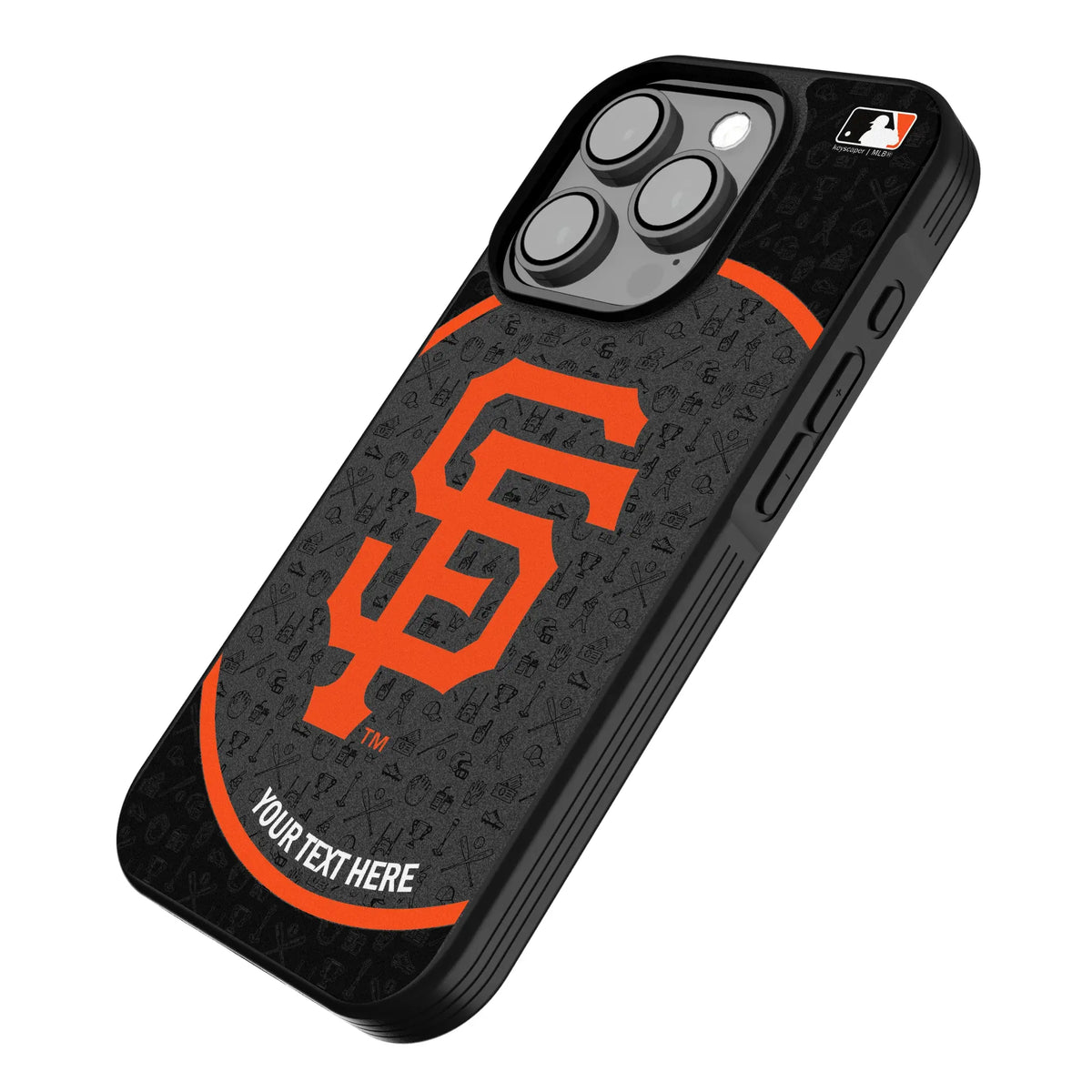 San Francisco Giants Personalized Circle iPhone Bump Phone Case for Apple iPhone - Isometric View