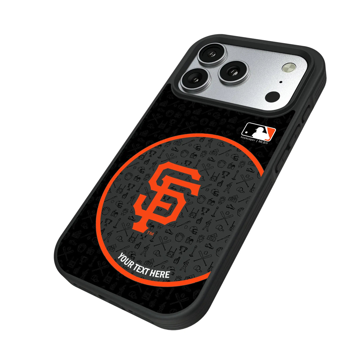 San Francisco Giants Personalized Circle iPhone Bump Phone Case for Apple iPhone - Isometric View#Device_iPhone 17 Pro