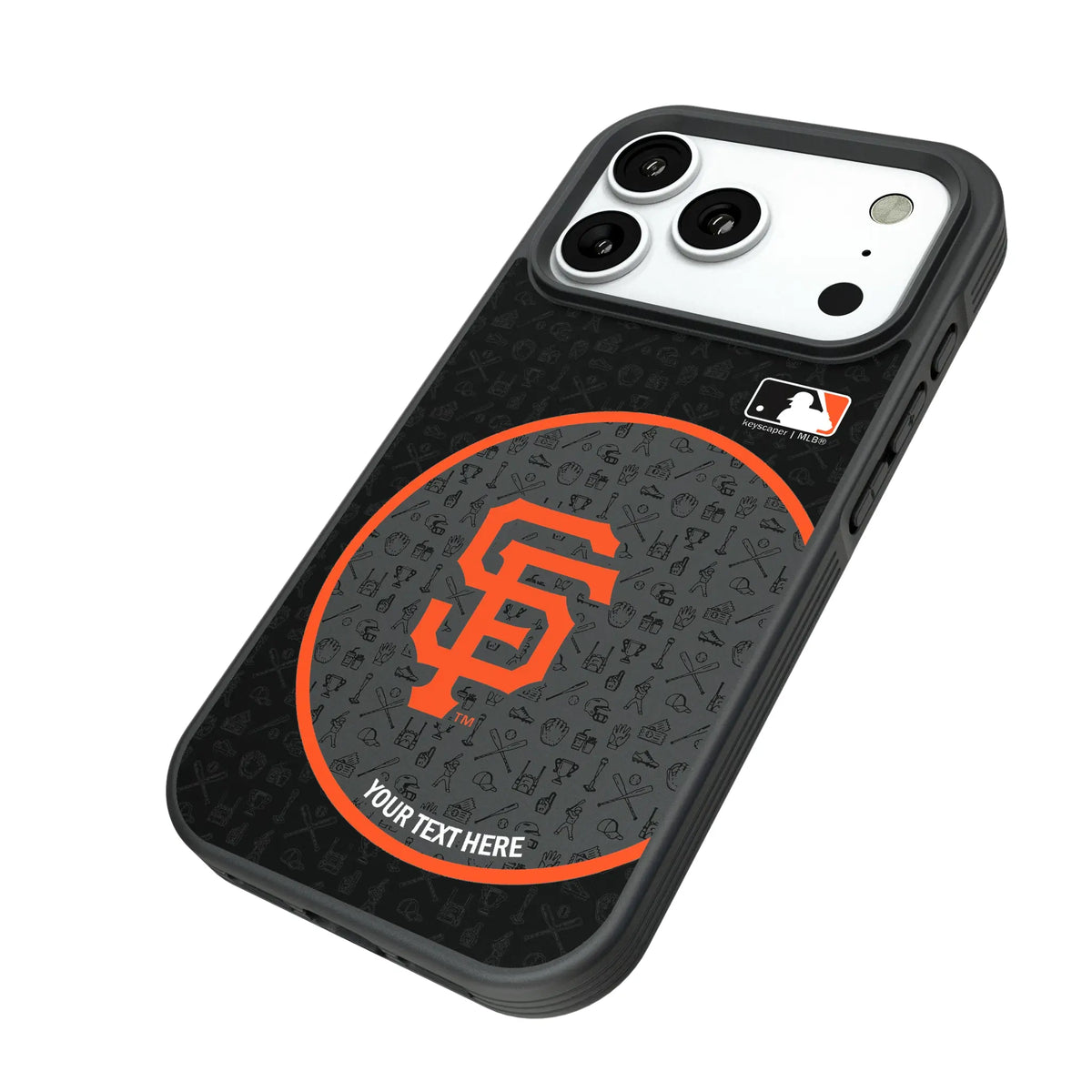 San Francisco Giants Personalized Circle iPhone Bump Phone Case for Apple iPhone - Isometric View#Device_iPhone 18 Pro
