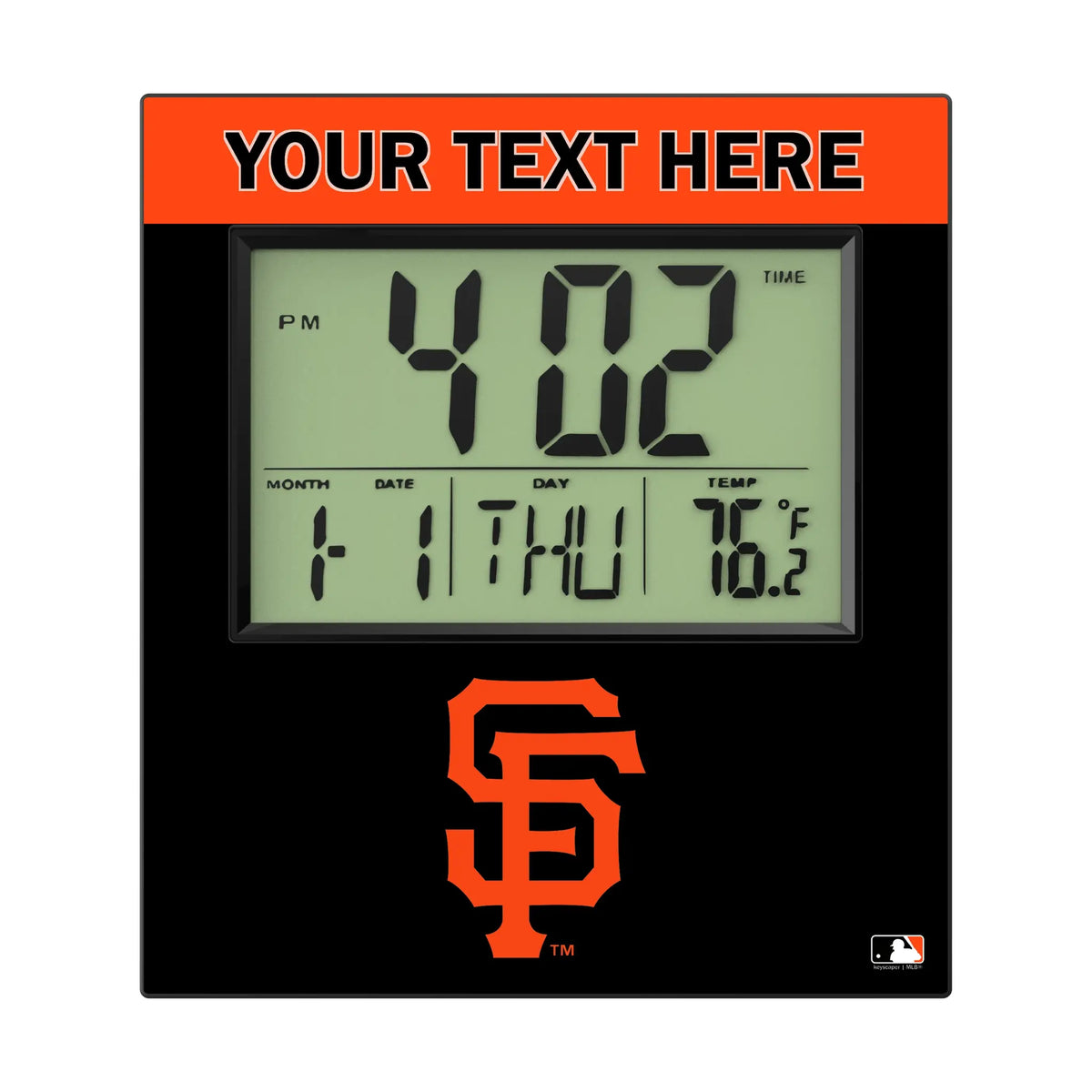 San Francisco Giants Personalized Color Block Wall Clock
