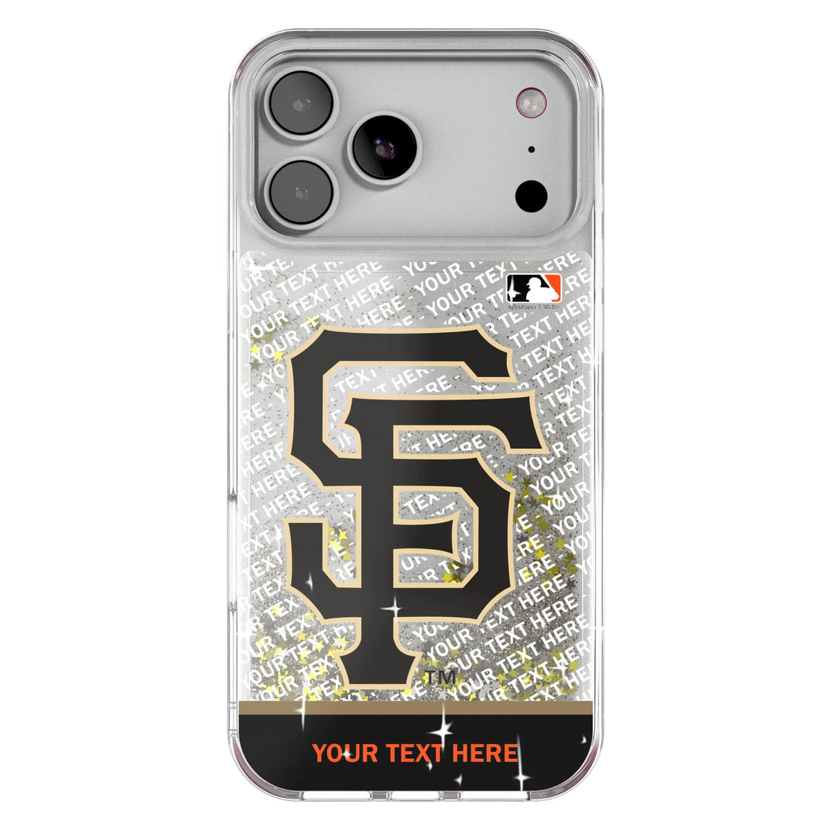San Francisco Giants Personalized EndZone Plus Glitter Phone Case for Apple iPhone