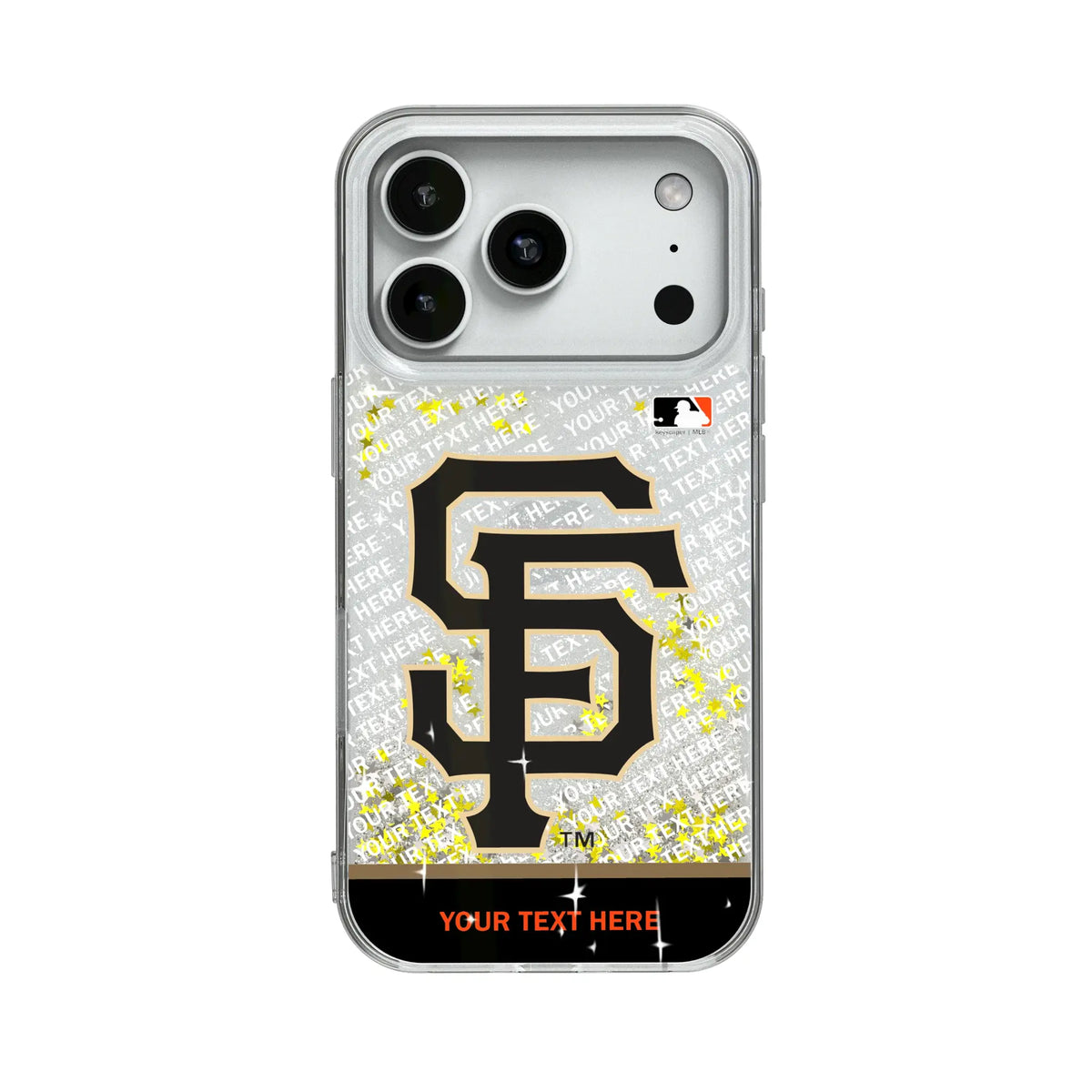 San Francisco Giants Personalized EndZone Plus Glitter Phone Case for Apple iPhone