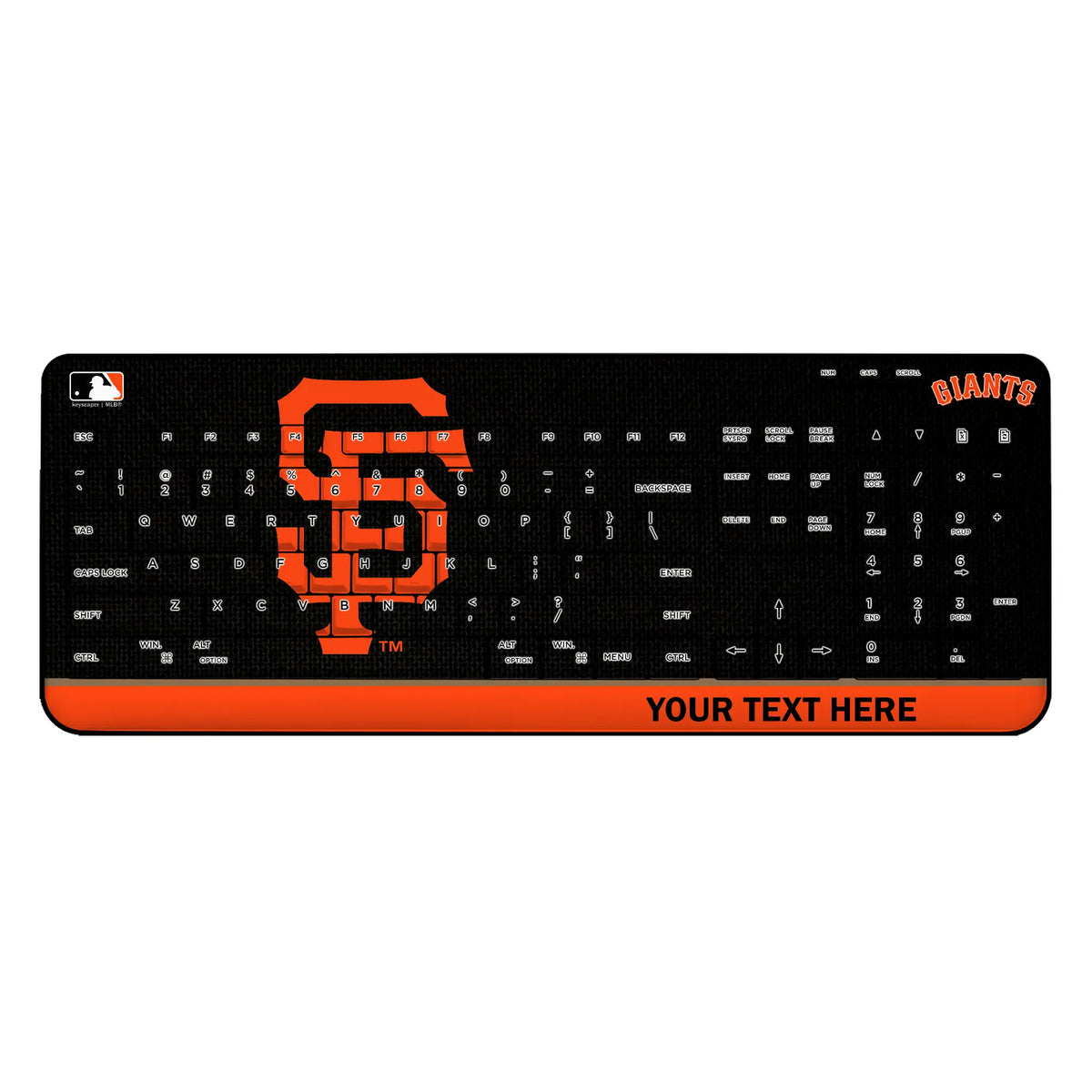 San Francisco Giants Personalized Endzone Solid Wireless USB Keyboard