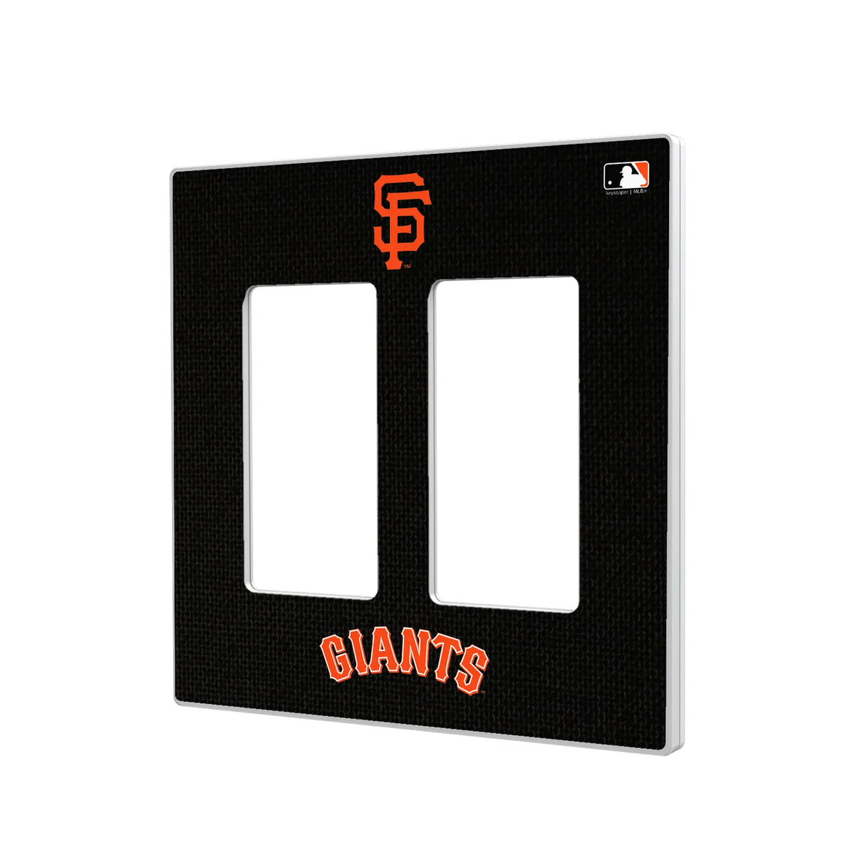 San Francisco Giants Solid Hidden-Screw Light Switch Plate#Style_Double Rocker