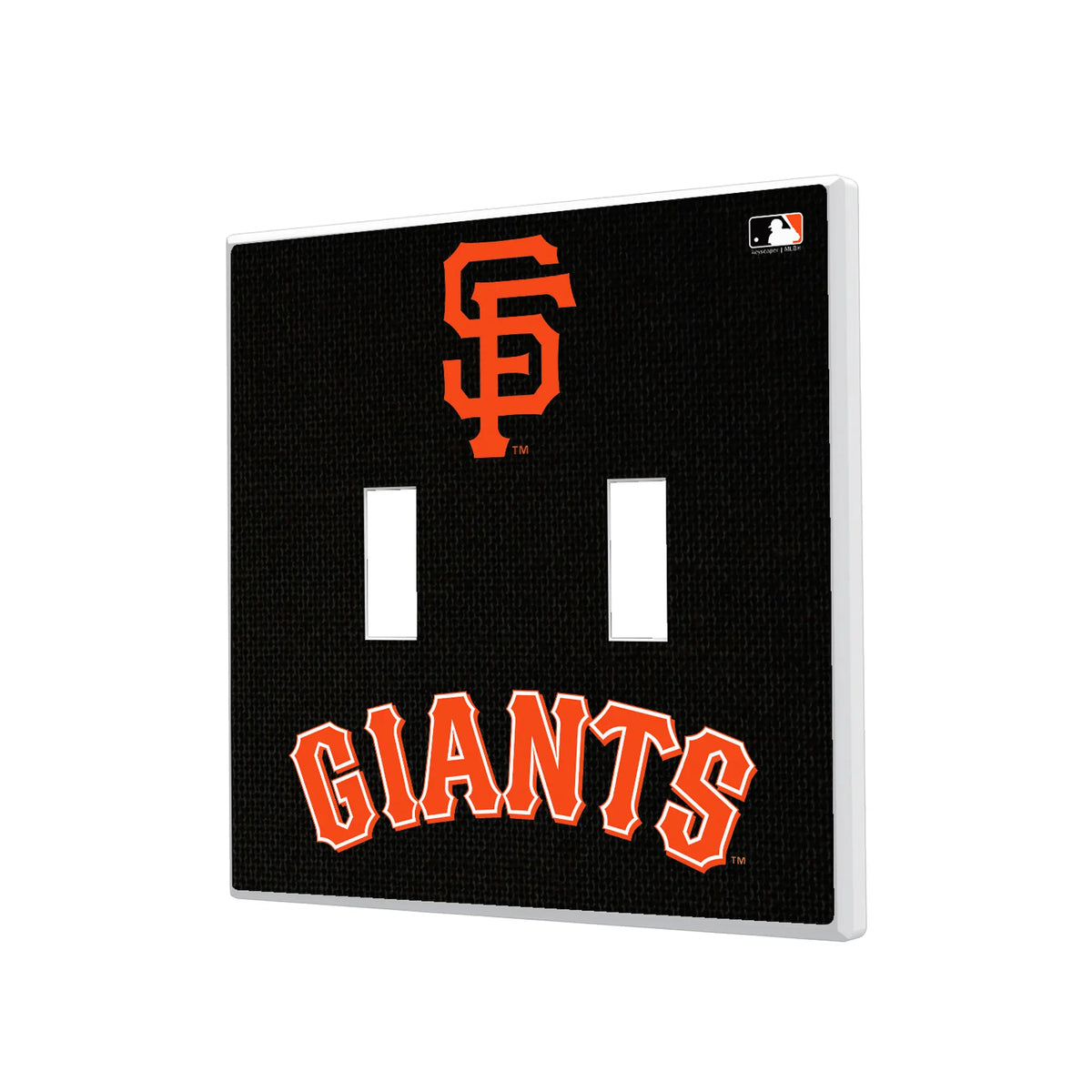 San Francisco Giants Solid Hidden-Screw Light Switch Plate#Style_Double Toggle