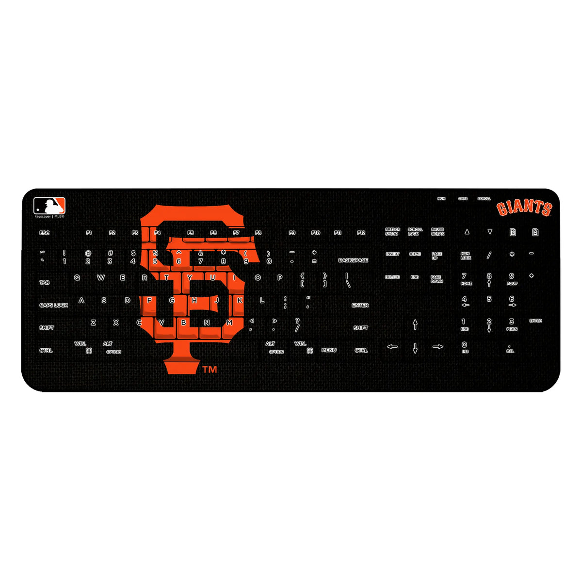 San Francisco Giants Solid Wireless USB Keyboard