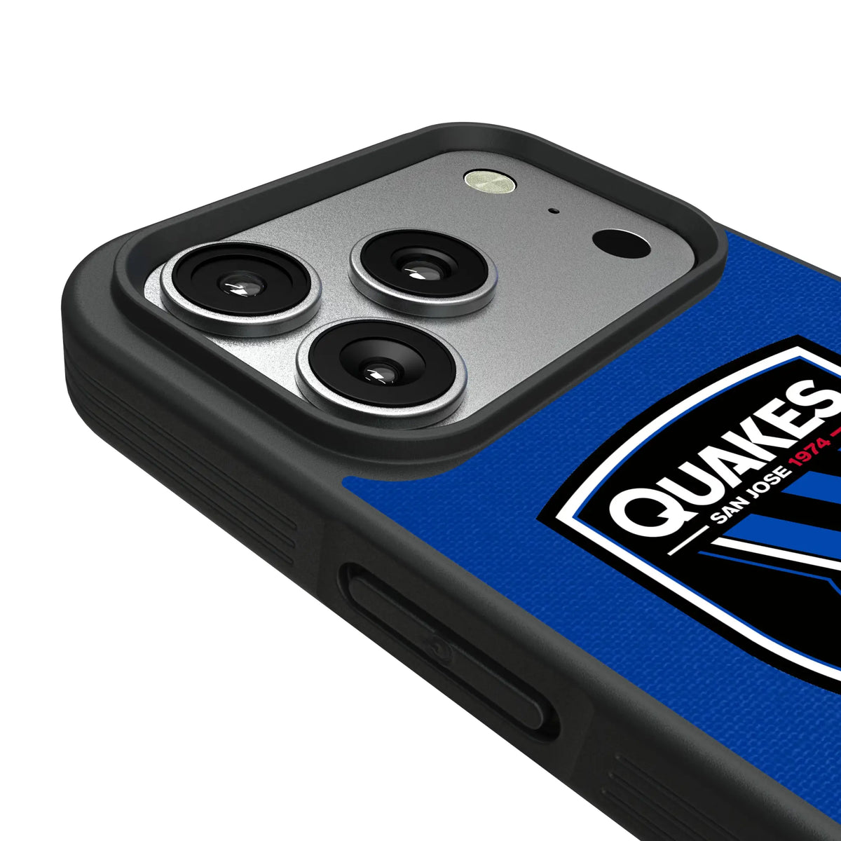 San Jose Earthquakes Endzone Solid iPhone Bump Phone Case for Apple iPhone - Detail#Device_iPhone 17 Pro