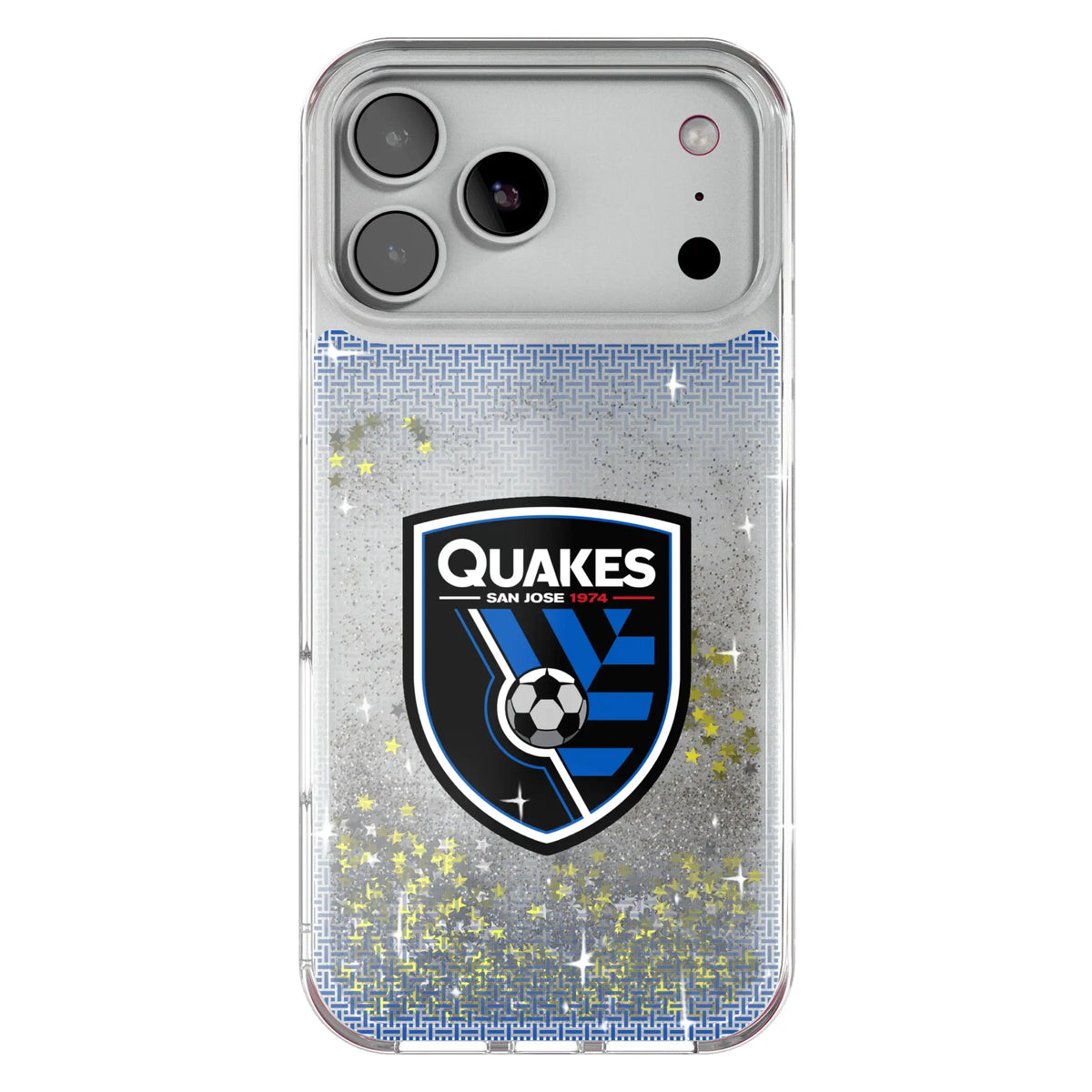 San Jose Earthquakes Linen Glitter Phone Case for Apple iPhone