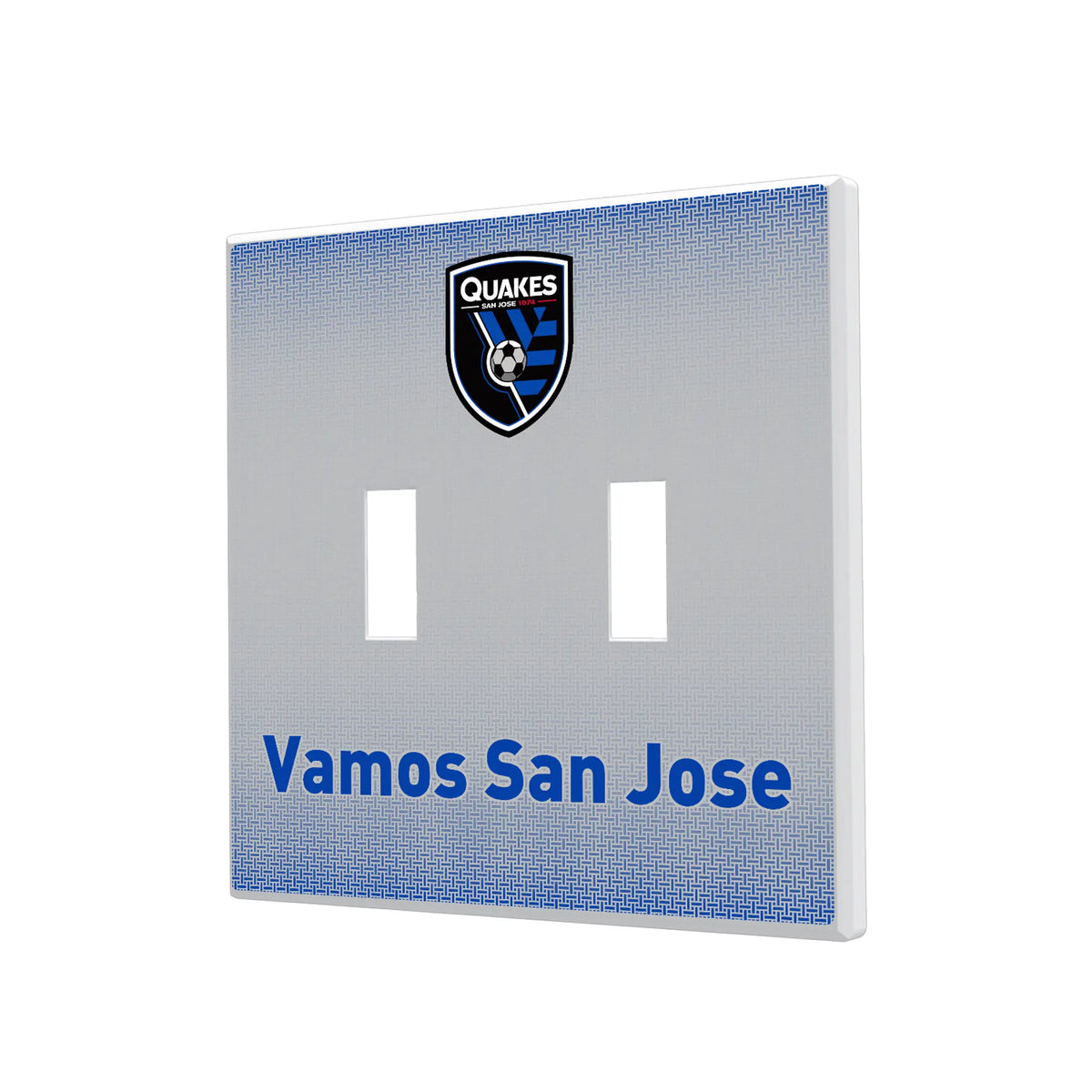 San Jose Earthquakes Linen Hidden-Screw Light Switch Plate#Style_Double Toggle