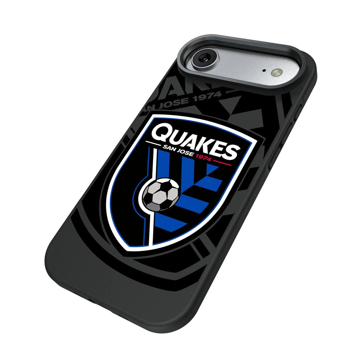 San Jose Earthquakes Monocolor Tilt iPhone Bump Phone Case for Apple iPhone - Isometric View#Device_iPhone Air