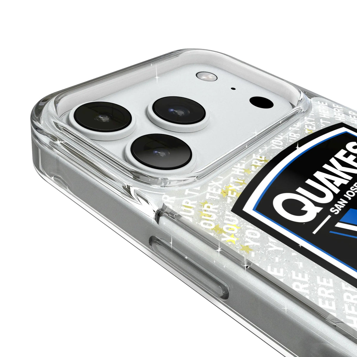 San Jose Earthquakes Personalized EndZone Plus iPhone Glitter Phone Case for Apple iPhone - Detail#Device_iPhone 18 Pro