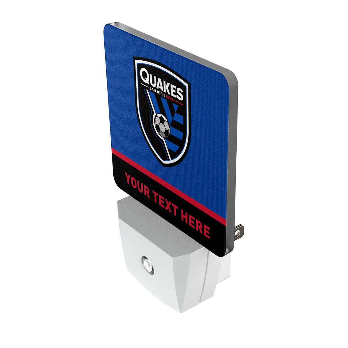 San Jose Earthquakes Personalized Endzone Solid Night Light 2-Pack - Isometric View