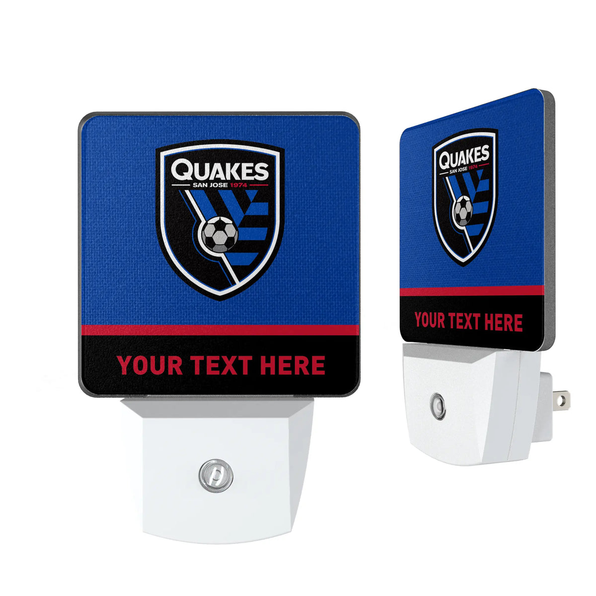 San Jose Earthquakes Personalized Endzone Solid Night Light 2-Pack