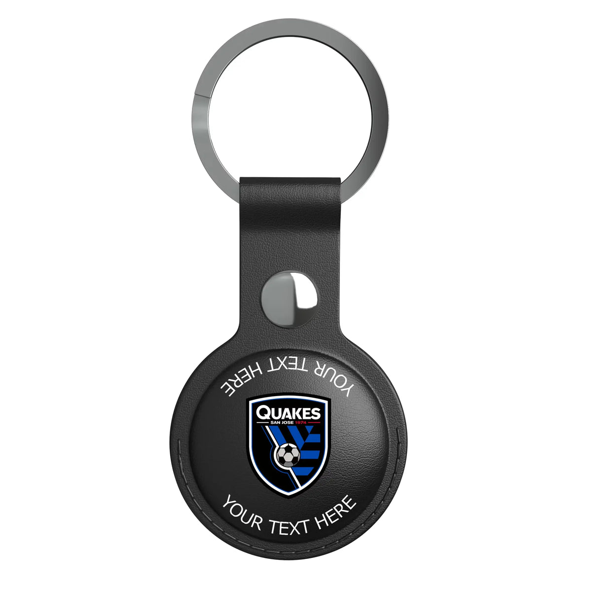San Jose Earthquakes Personalized Insignia AirTag Black Airtag Holder