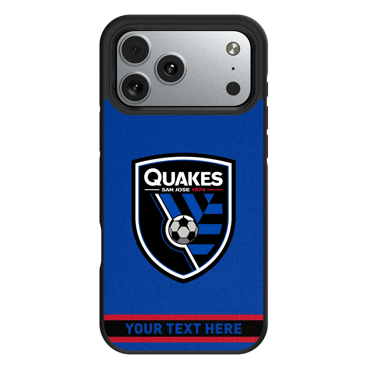 San Jose Earthquakes Personalized Stripe iPhone Bump Phone Case for Apple iPhone#Device_iPhone 17 Pro Max