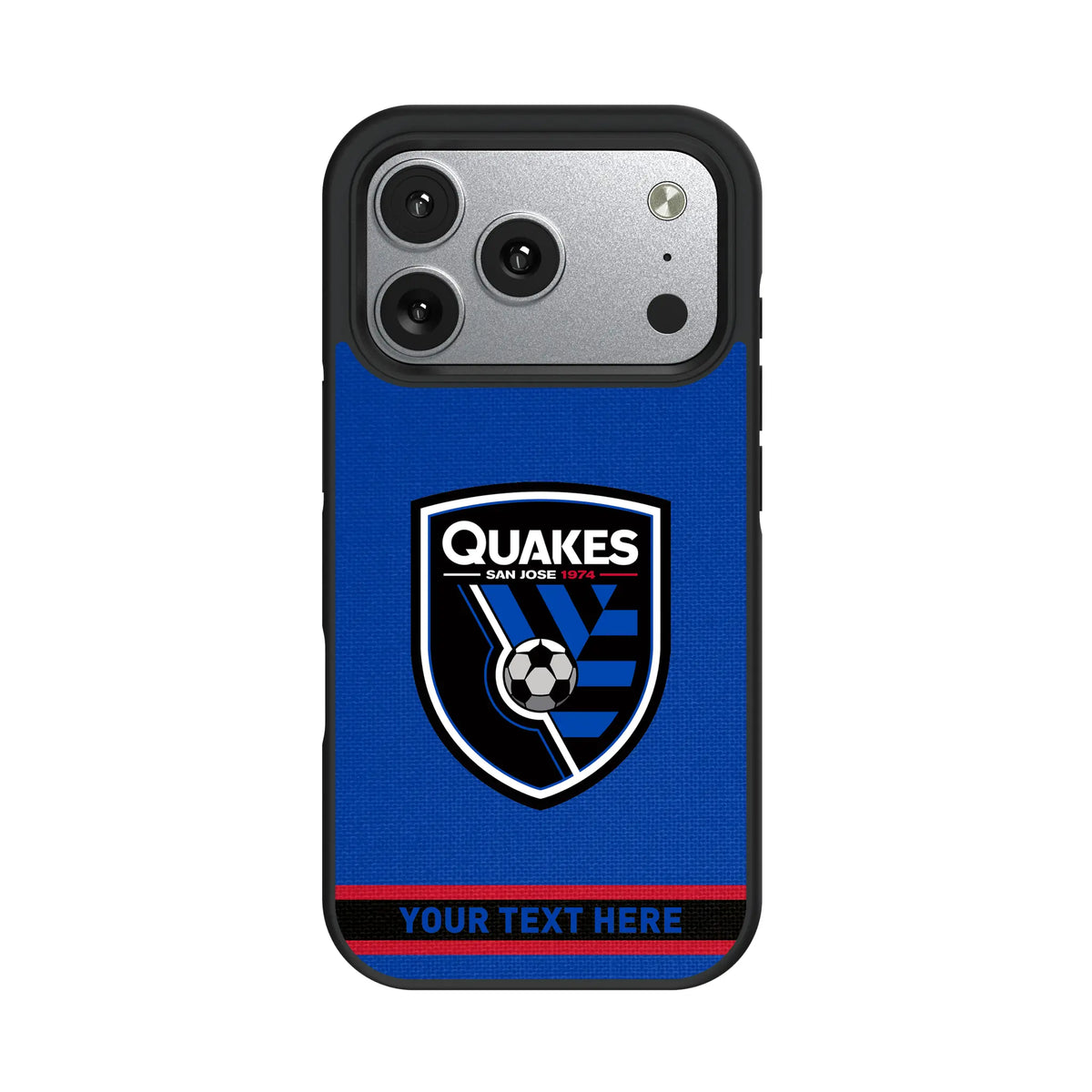 San Jose Earthquakes Personalized Stripe iPhone Bump Phone Case for Apple iPhone#Device_iPhone 17 Pro