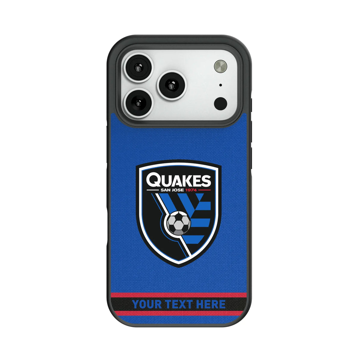 San Jose Earthquakes Personalized Stripe Bump Phone Case for Apple iPhone