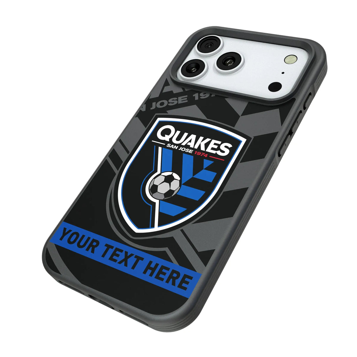 San Jose Earthquakes Personalized Tilt iPhone Bump Phone Case for Apple iPhone - Isometric View#Device_iPhone 18 Pro Max