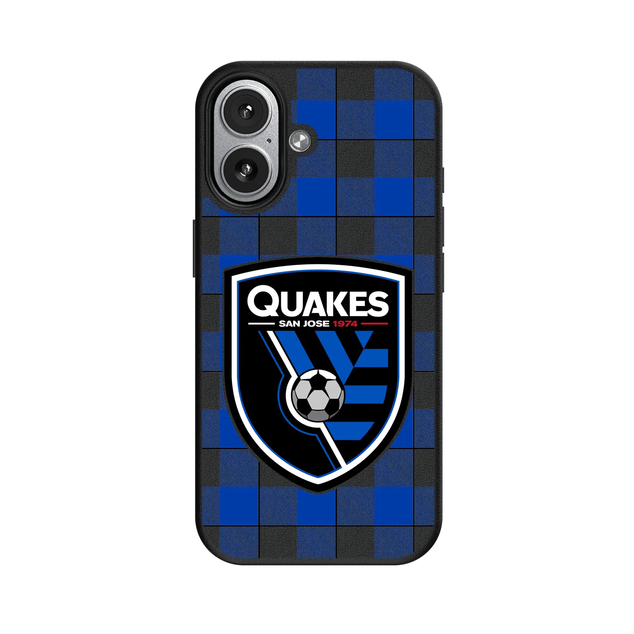 San Jose Earthquakes Plaid iPhone MagSafe Compatible Phone Case for Apple iPhone#Device_iPhone 17