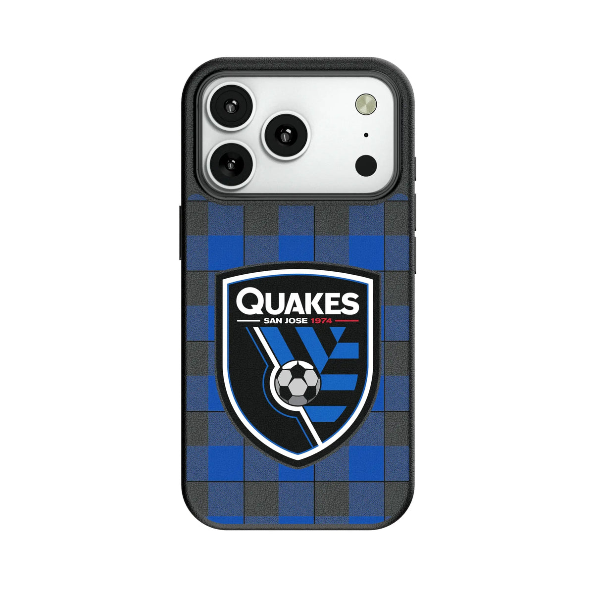 San Jose Earthquakes Plaid MagSafe Compatible Phone Case for Apple iPhone