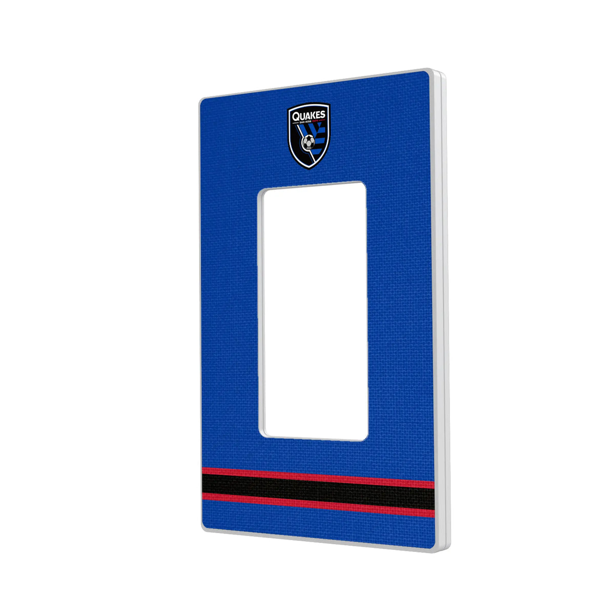 San Jose Earthquakes Stripe Hidden-Screw Light Switch Plate#Style_Single Rocker