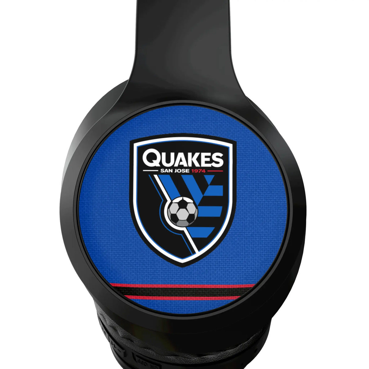 San Jose Earthquakes Stripe Wireless Over-Ear Headphones With Case - Detail