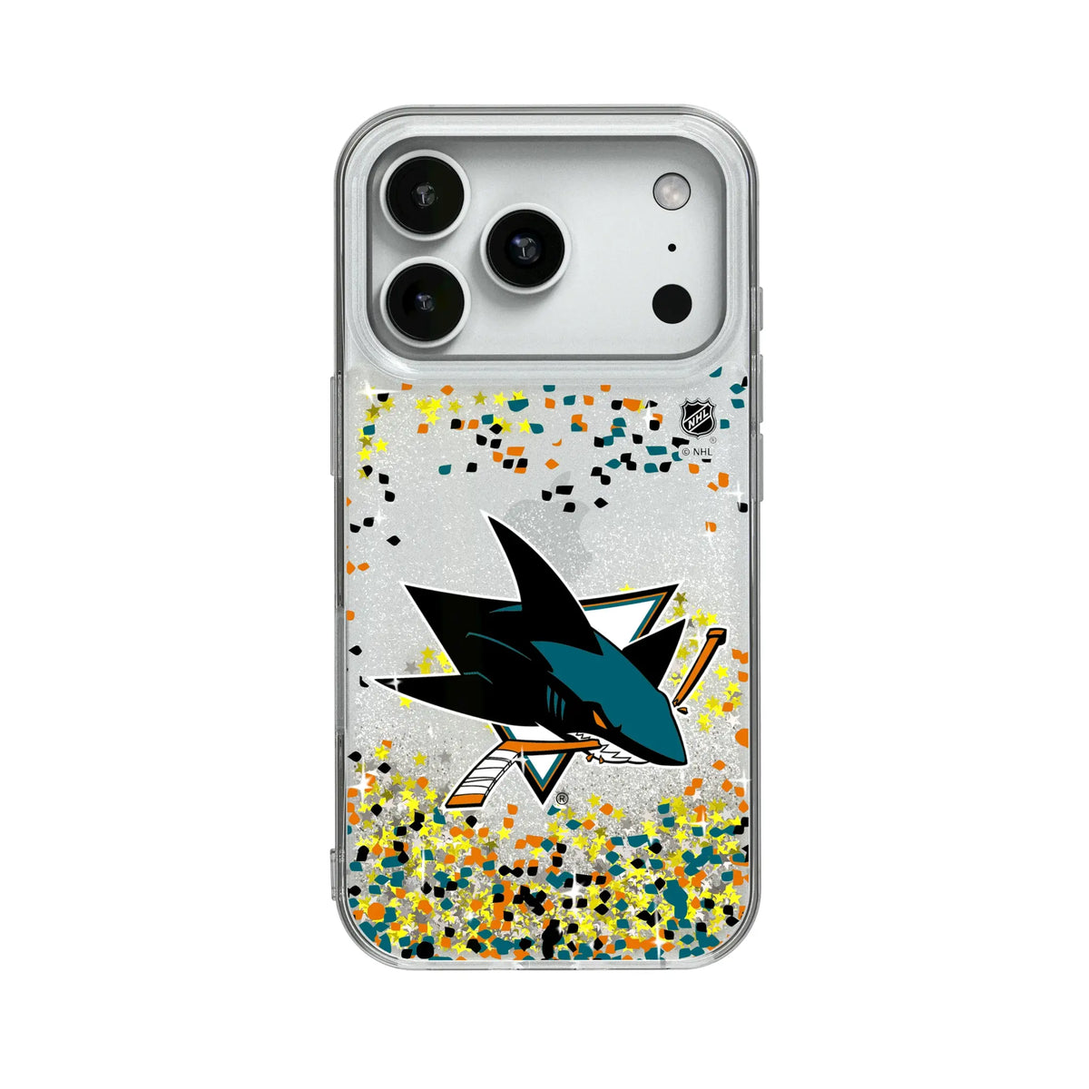 San Jose Sharks Confetti Glitter Phone Case for Apple iPhone