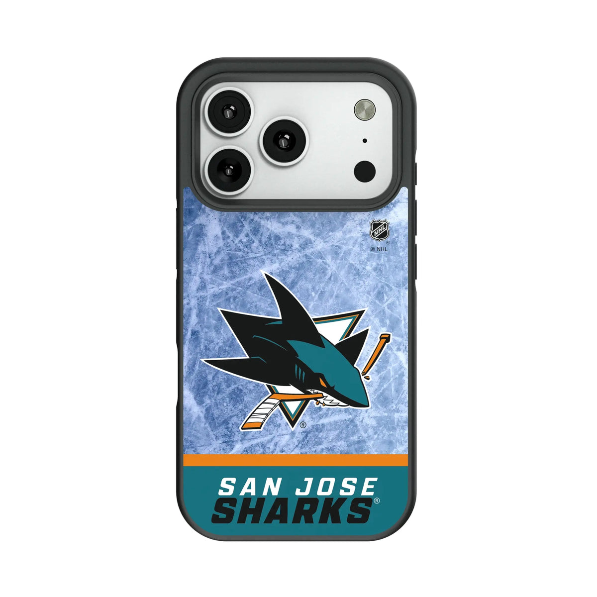 San Jose Sharks Ice Wordmark Bump Phone Case for Apple iPhone