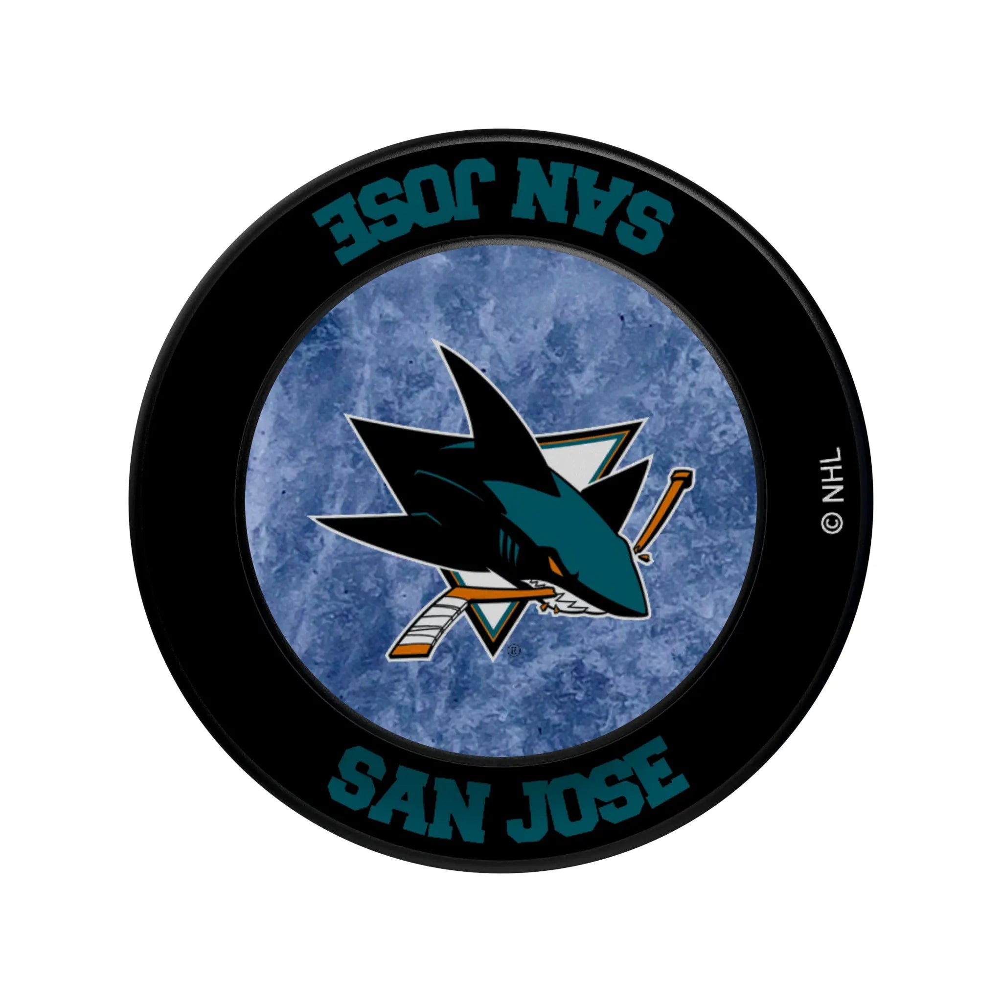 San Jose Sharks Ice Wordmark Popsockets Round Magnetic