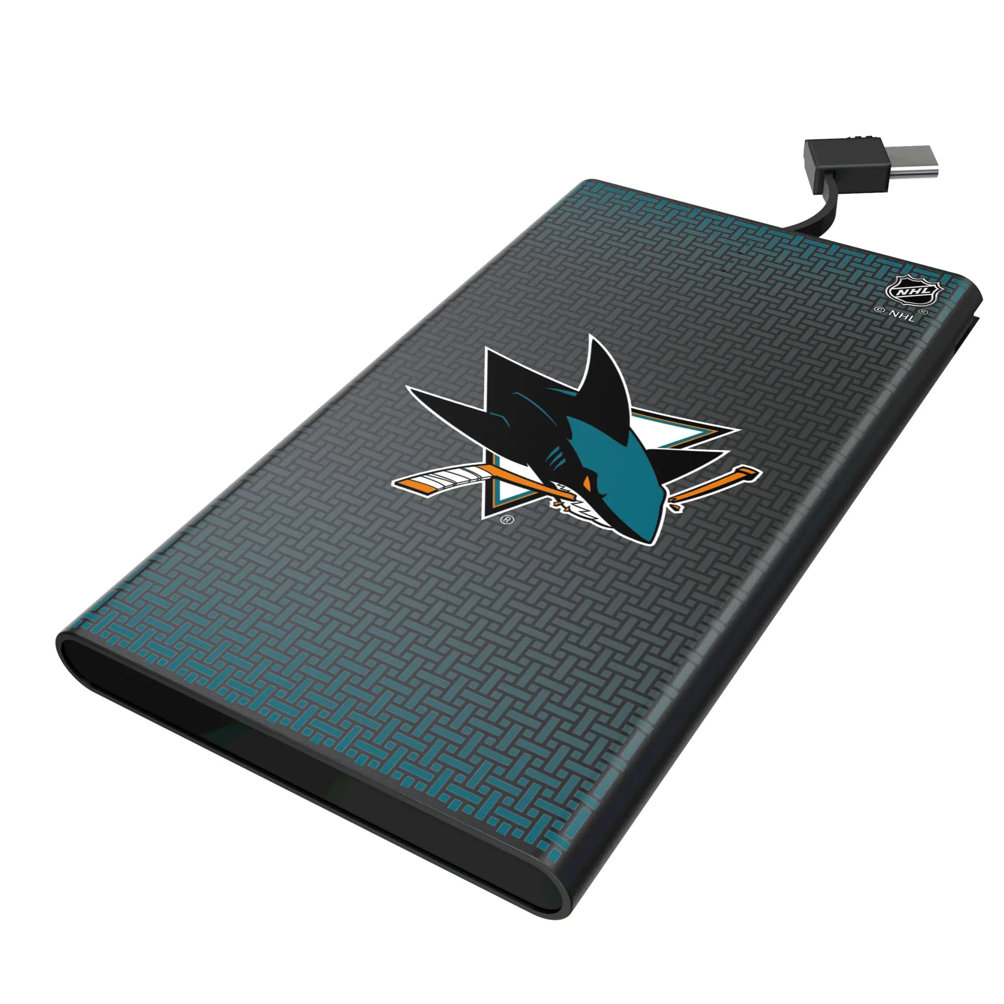 San Jose Sharks Linen 5000mAh Flat Power Bank
