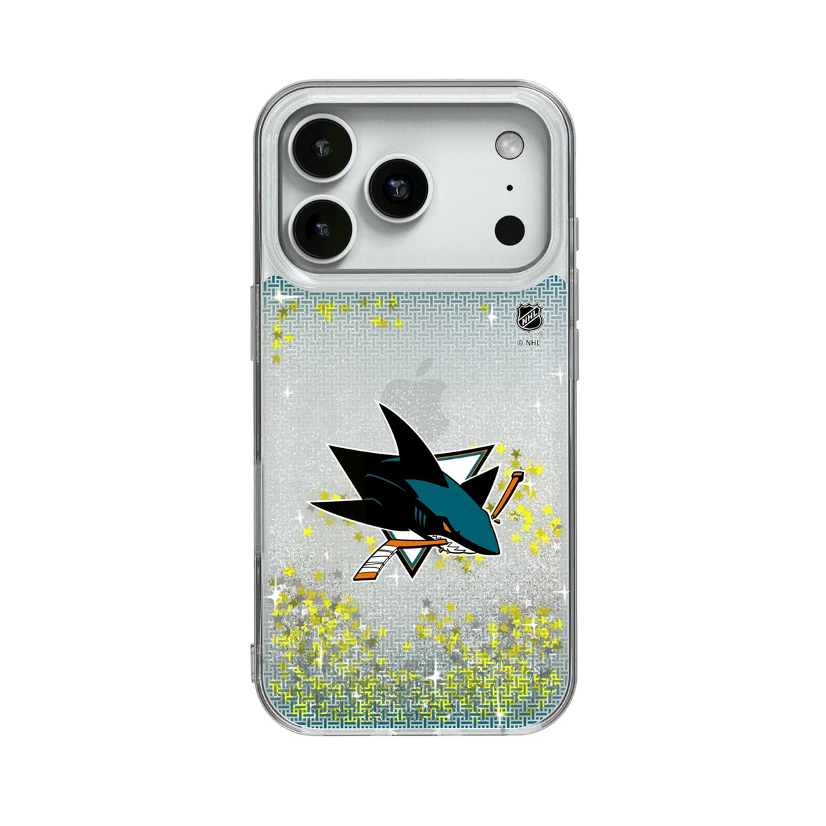 San Jose Sharks Linen Glitter Phone Case for Apple iPhone
