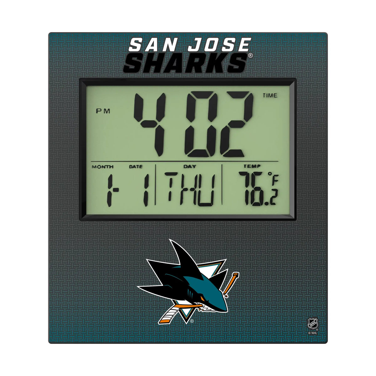 San Jose Sharks Linen Wall Clock