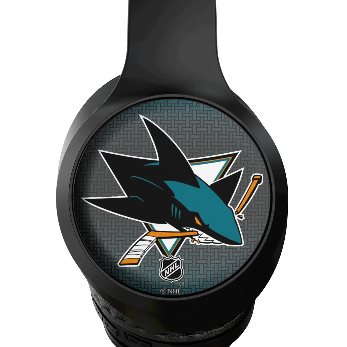 San Jose Sharks Linen Wireless Over-Ear Headphones With Case - Detail
