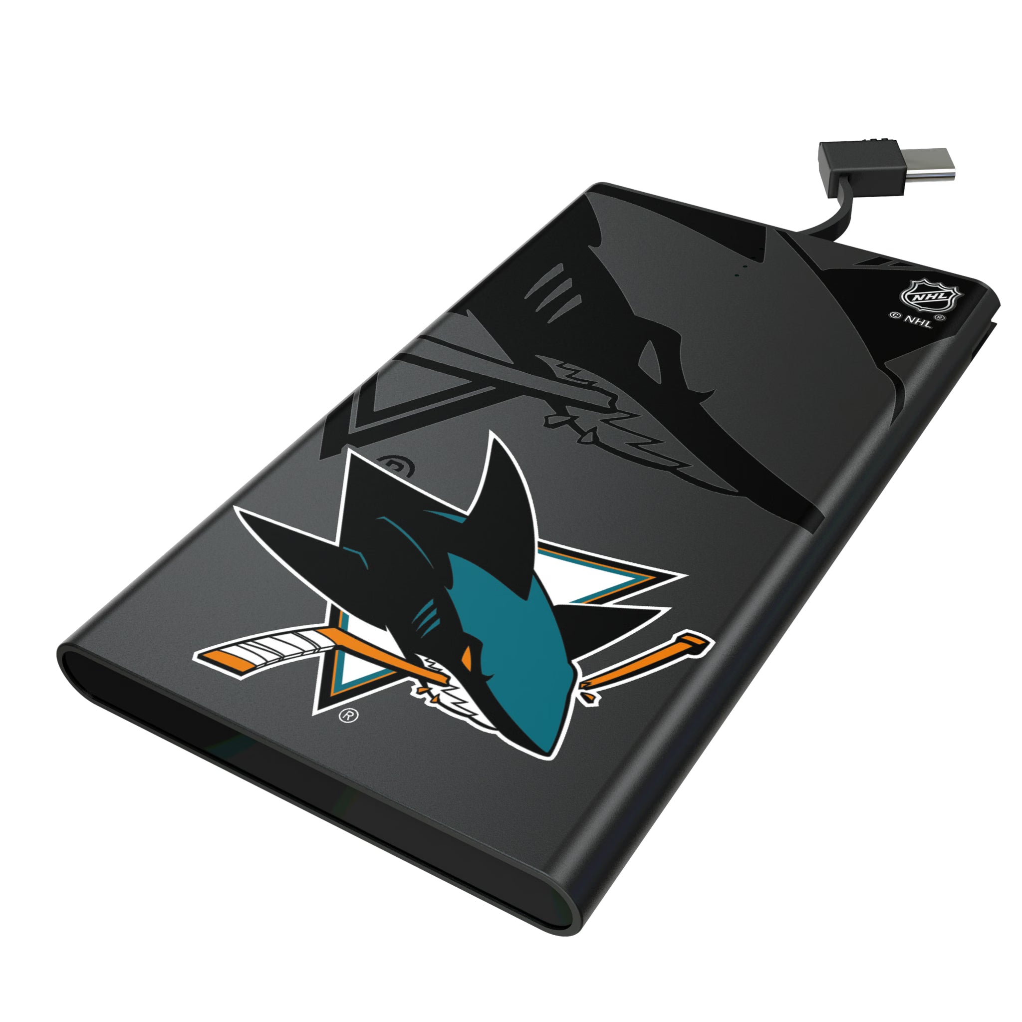 San Jose Sharks Monocolor Tilt 5000mAh Flat Powerbank