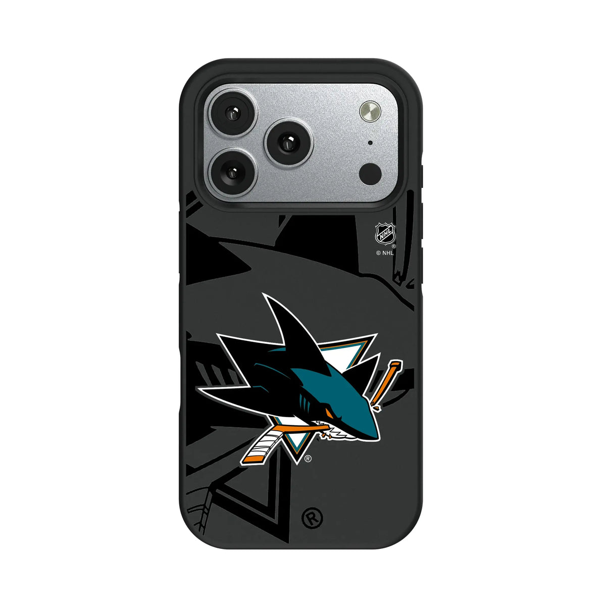 San Jose Sharks Monocolor Tilt iPhone Bump Phone Case for Apple iPhone#Device_iPhone 17 Pro
