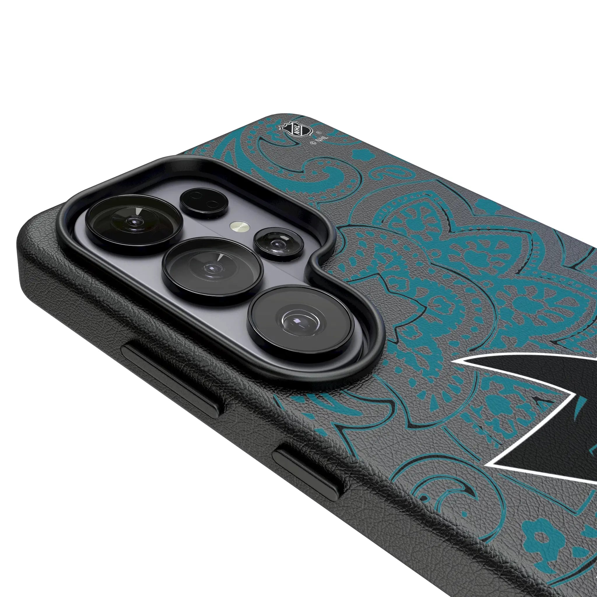San Jose Sharks Paisley Galaxy MagSafe Compatible Phone Case for Samsung Galaxy - Detail#Device_Galaxy S26 Ultra
