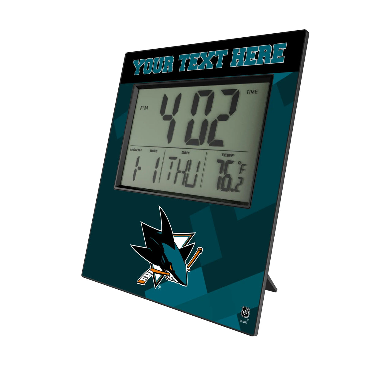 San Jose Sharks Personalized Color Block Wall Clock