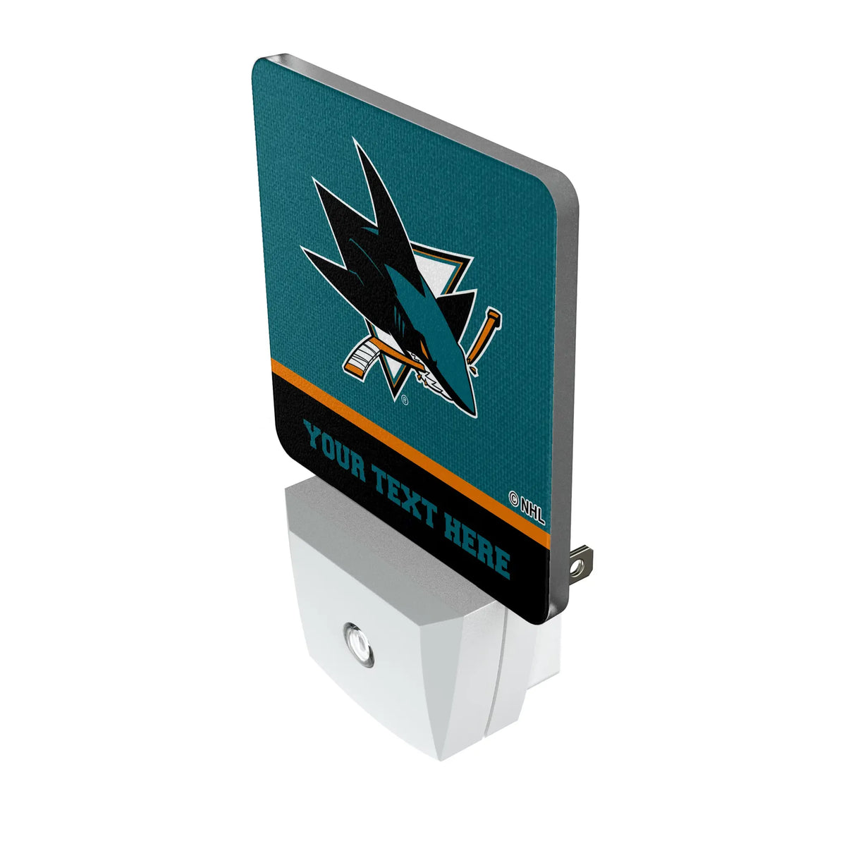San Jose Sharks Personalized Endzone Solid Night Light 2-Pack - Isometric View