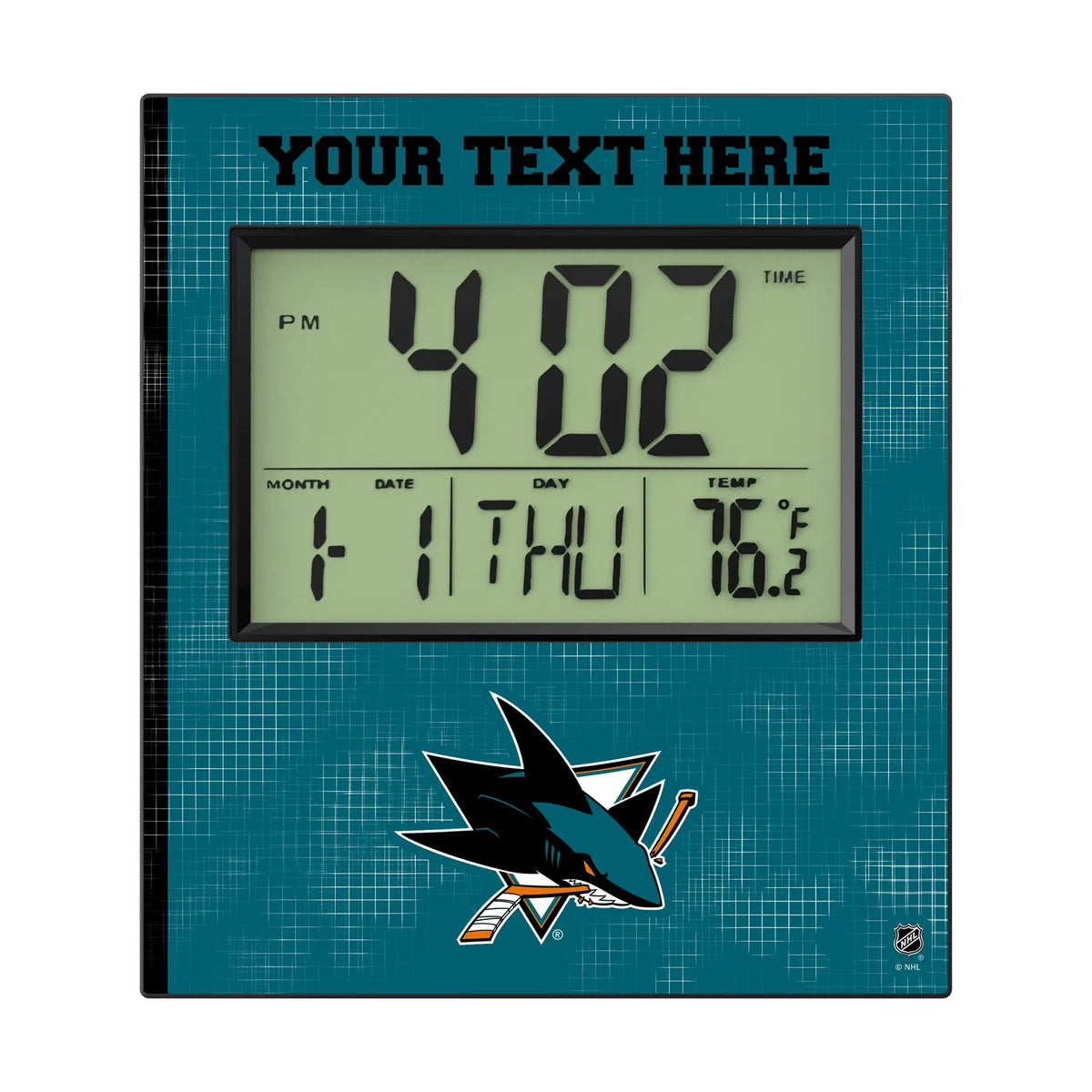 San Jose Sharks Personalized Hatch Wall Clock