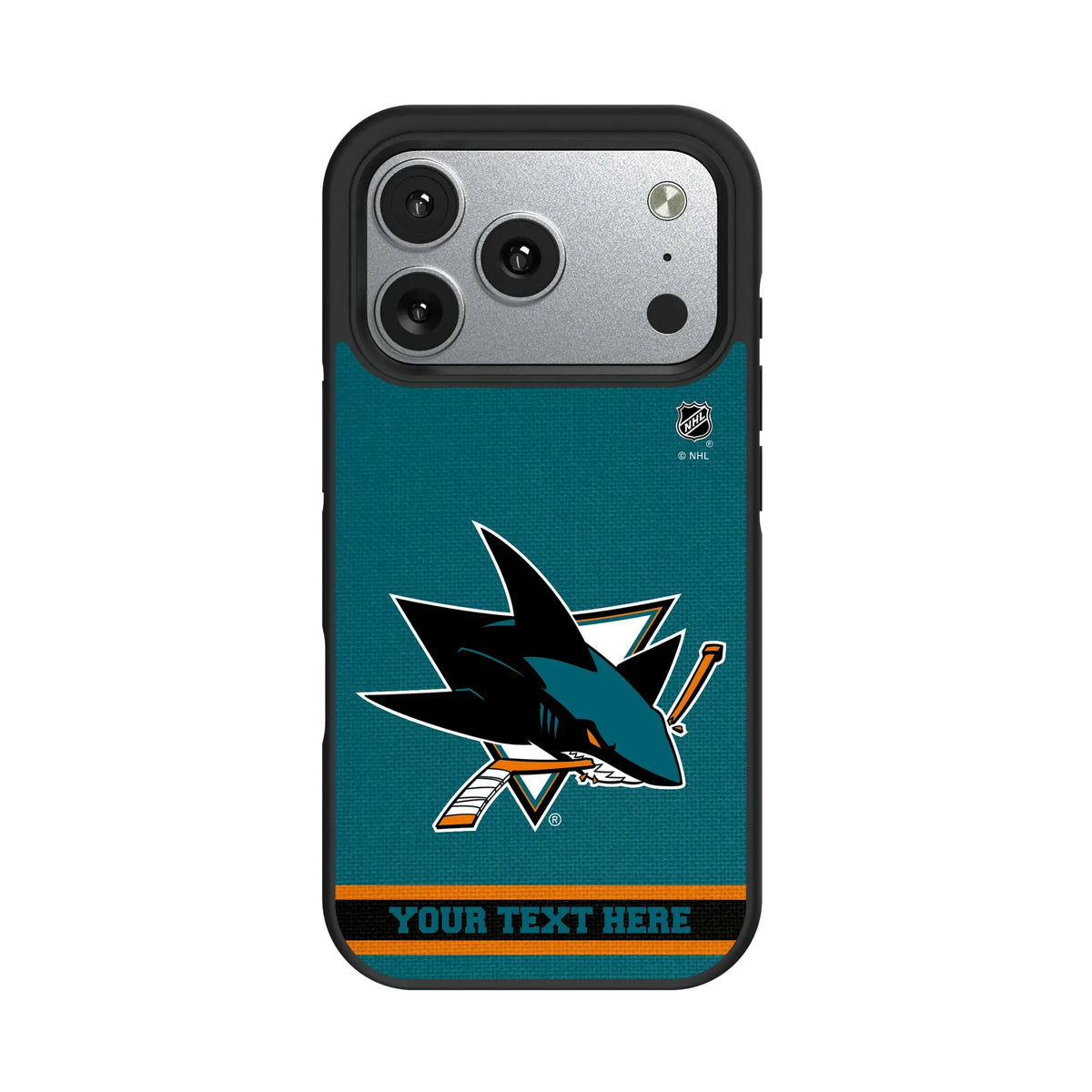 San Jose Sharks Personalized Stripe iPhone Bump Phone Case for Apple iPhone#Device_iPhone 17 Pro