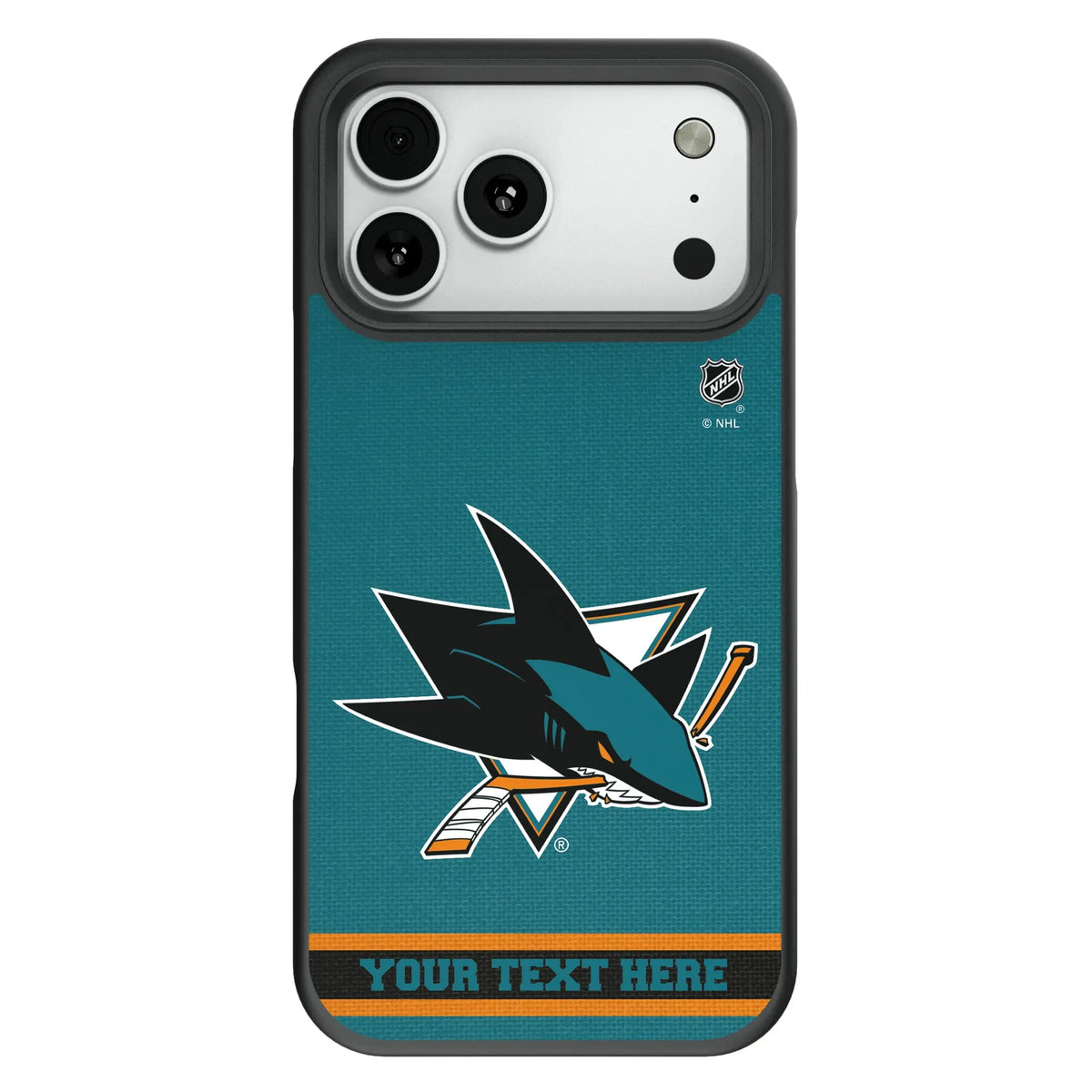 San Jose Sharks Personalized Stripe Bump Phone Case for Apple iPhone