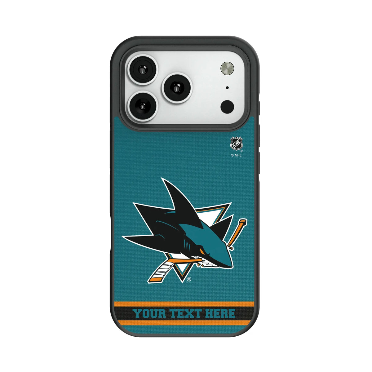 San Jose Sharks Personalized Stripe Bump Phone Case for Apple iPhone