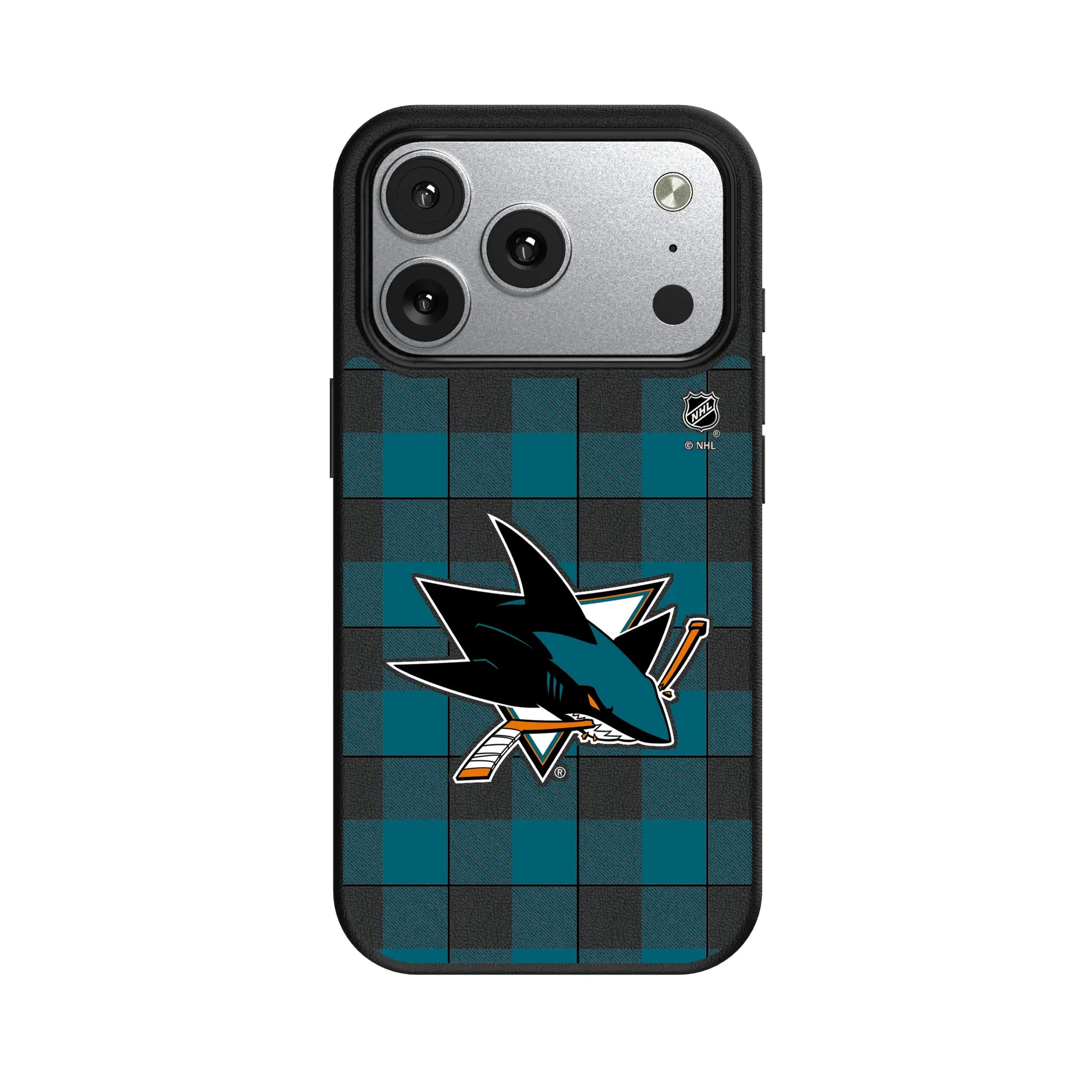 San Jose Sharks Plaid iPhone MagSafe Compatible Phone Case for Apple iPhone#Device_iPhone 17 Pro