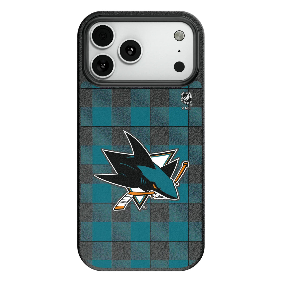 San Jose Sharks Plaid MagSafe Compatible Phone Case for Apple iPhone